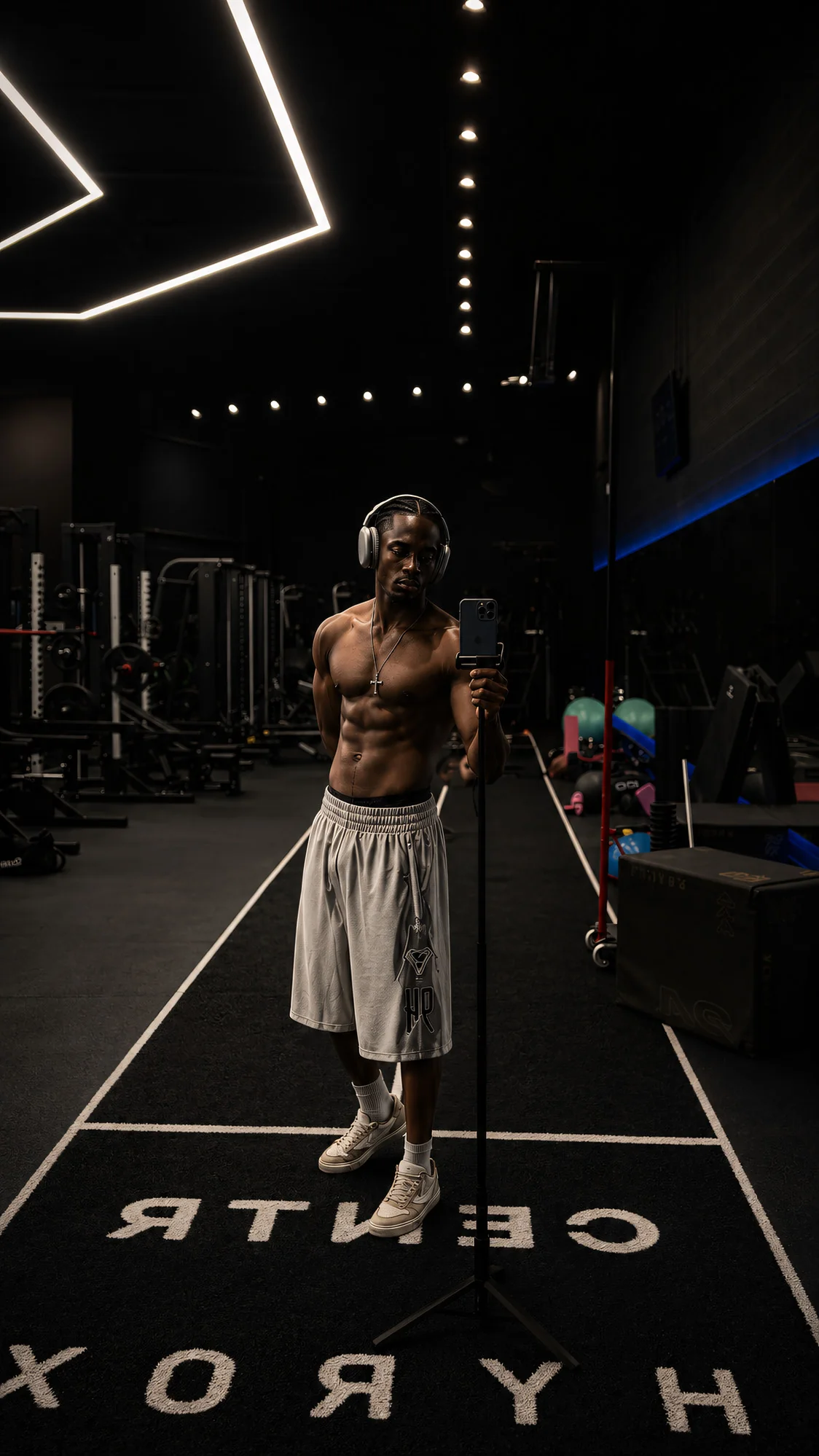 Quentin training in the gym